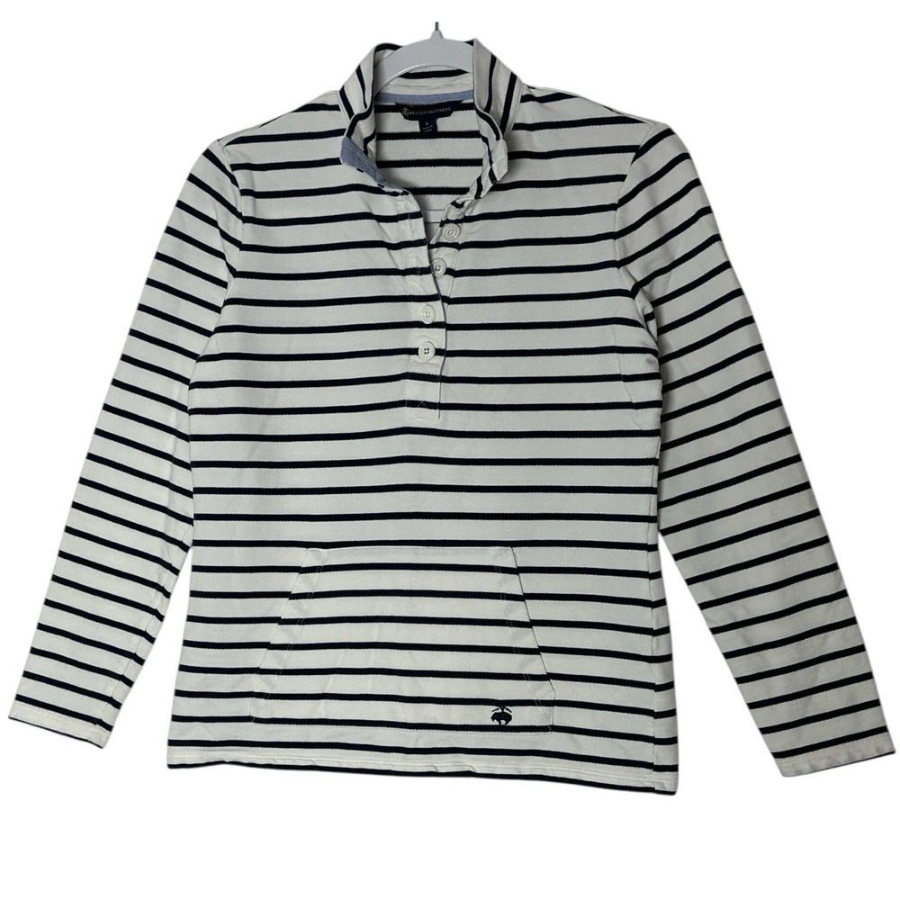 Brooks Brothers Top Womens Small Long Sleeve Striped Classic Preppy Stretch